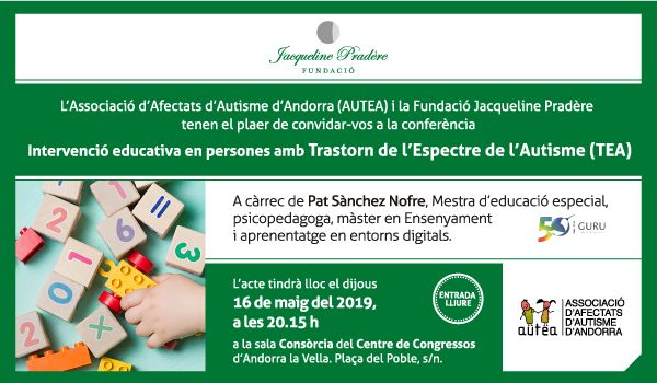 Conferència amb l'Associació d'Afectats d'Autisme d'Andorra el 16/05/19